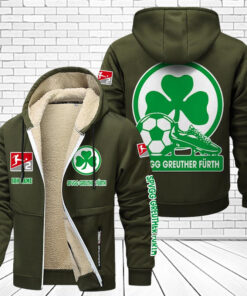 SpVgg Greuther Furth Gefütterte Kapuzenjacke - SGF Samt Zip-Hoodie