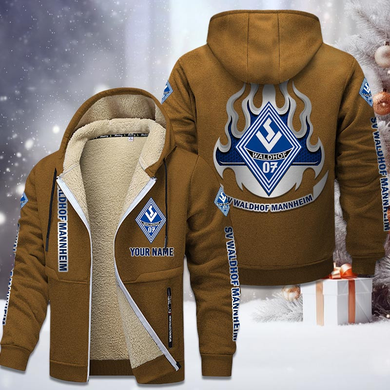 Waldhof Mannheim Gefütterte Kapuzenjacke - SVW Samt Zip-Hoodie (Ver.2) – Bild 4