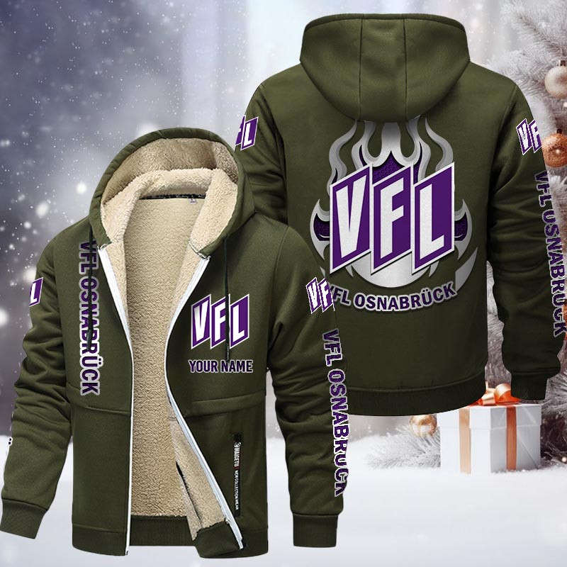 VfL Osnabruck Gefütterte Kapuzenjacke - VFL Samt Zip-Hoodie