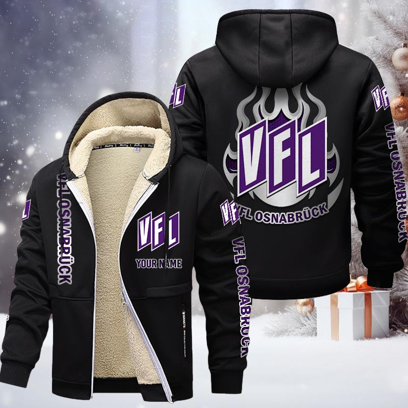 VfL Osnabruck Gefütterte Kapuzenjacke - VFL Samt Zip-Hoodie – Bild 3