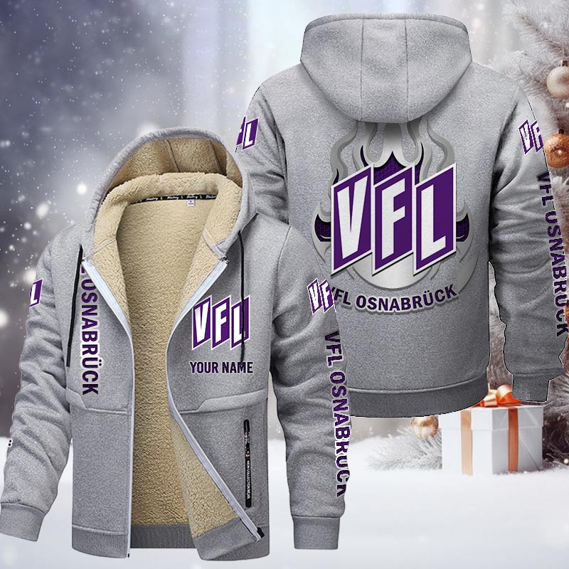 VfL Osnabruck Gefütterte Kapuzenjacke - VFL Samt Zip-Hoodie – Bild 6