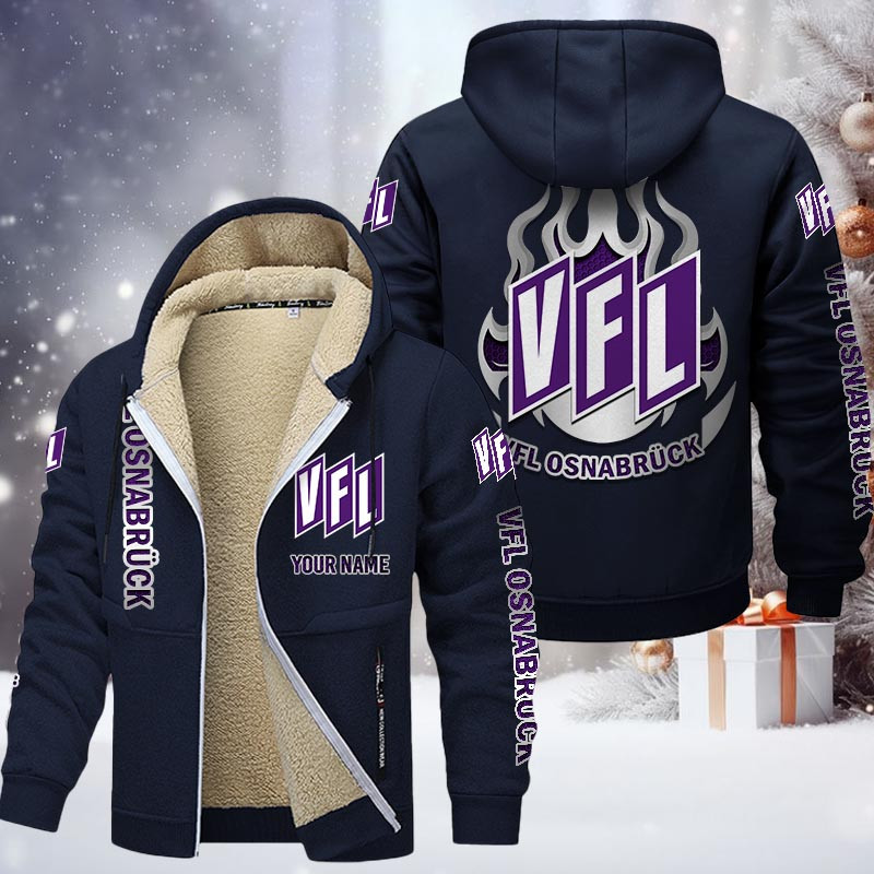 VfL Osnabruck Gefütterte Kapuzenjacke - VFL Samt Zip-Hoodie – Bild 7