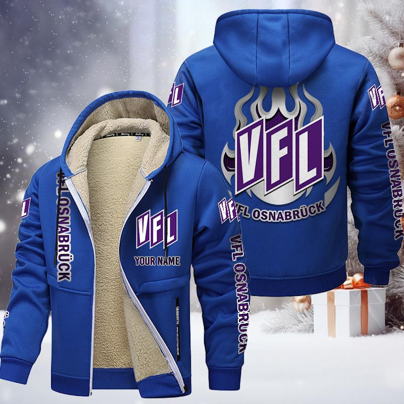 VfL Osnabruck Gefütterte Kapuzenjacke - VFL Samt Zip-Hoodie – Bild 8