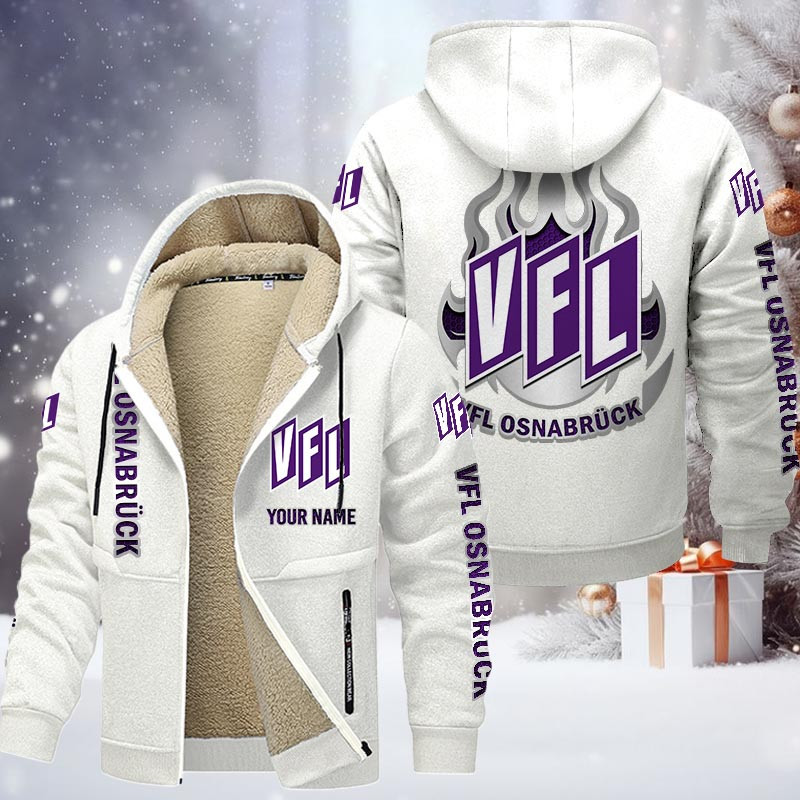 VfL Osnabruck Gefütterte Kapuzenjacke - VFL Samt Zip-Hoodie – Bild 9