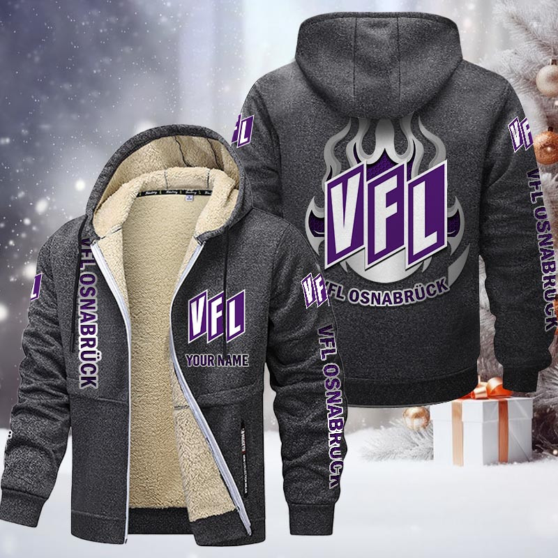VfL Osnabruck Gefütterte Kapuzenjacke - VFL Samt Zip-Hoodie – Bild 5