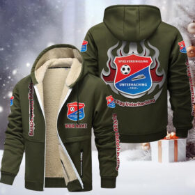 SpVgg Unterhaching Gefütterte Kapuzenjacke – UNT Samt Zip-Hoodie