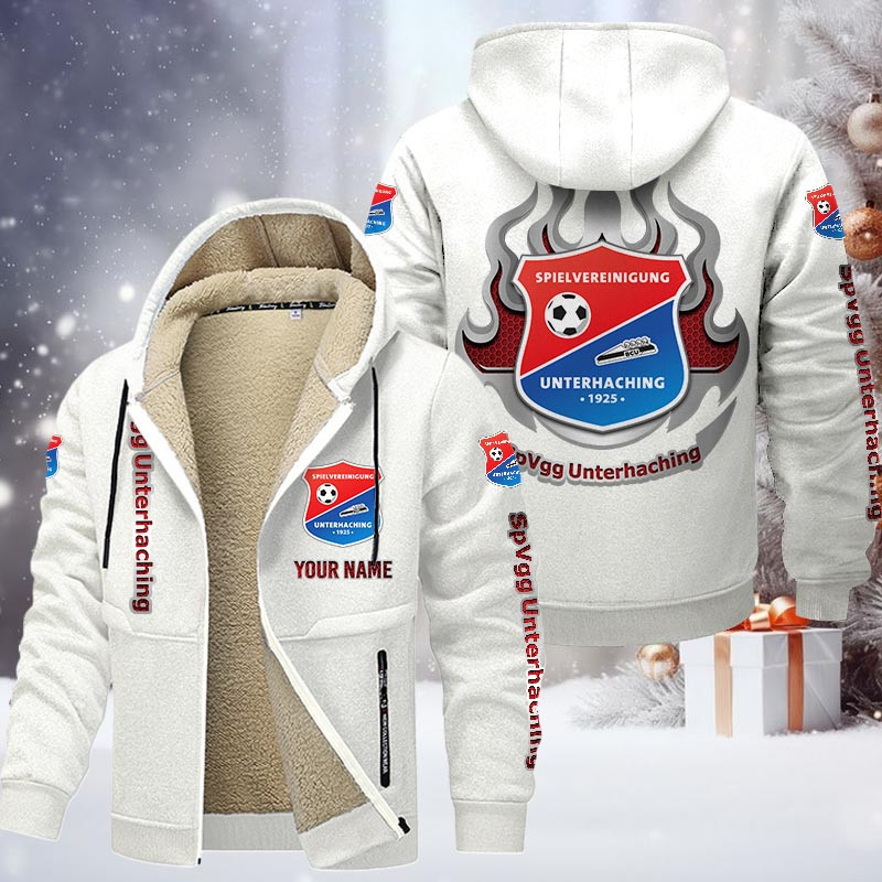 SpVgg Unterhaching Gefütterte Kapuzenjacke - UNT Samt Zip-Hoodie – Bild 9