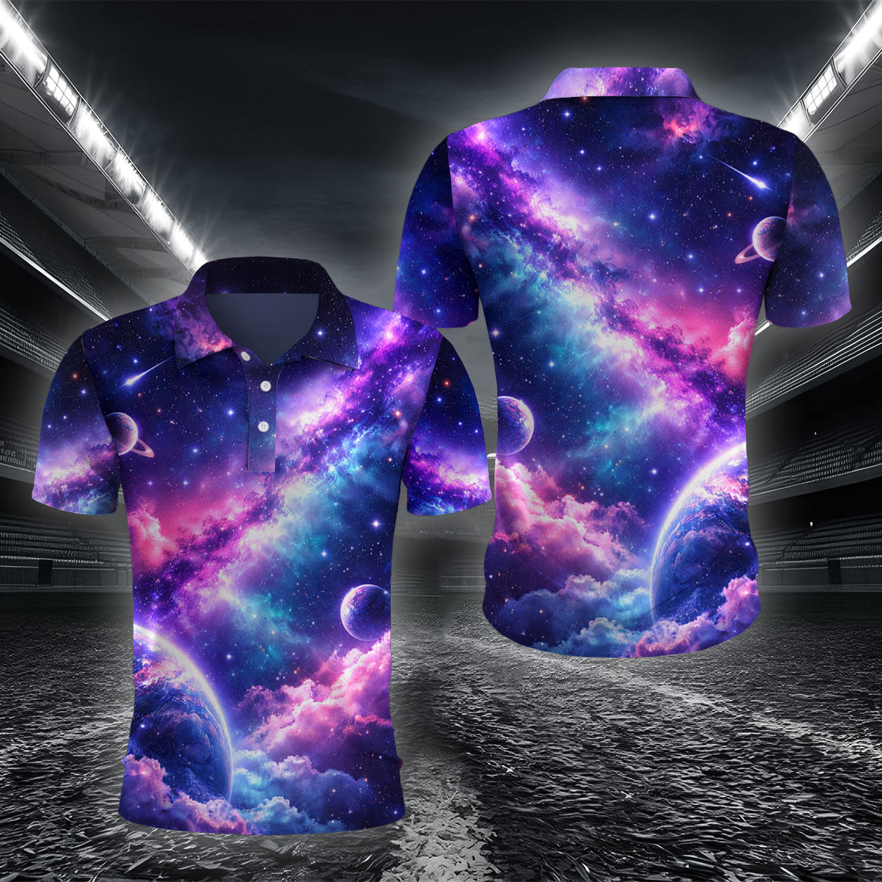 Schwarzes Loch im Universum Poloshirt