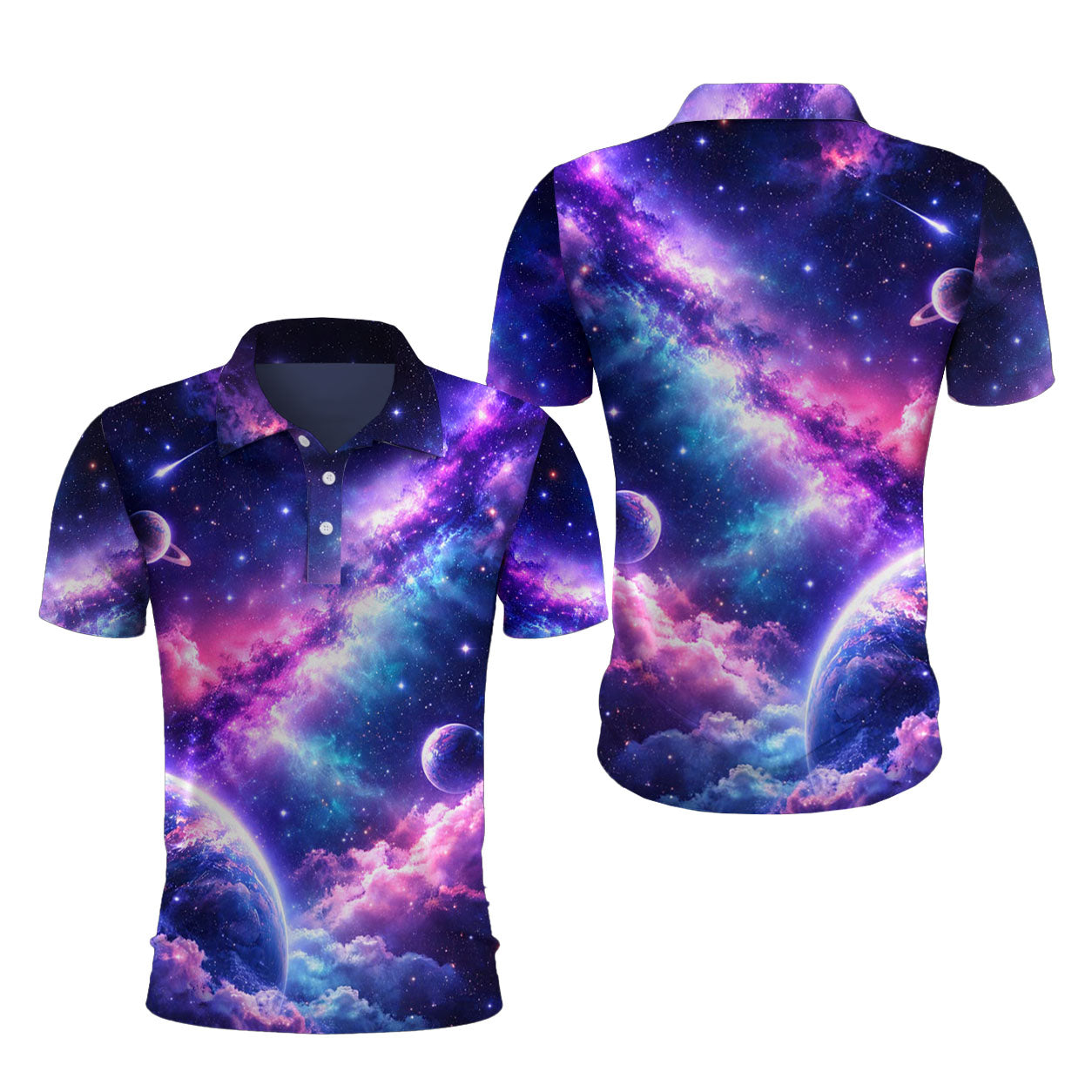 Schwarzes Loch im Universum Poloshirt – Bild 4