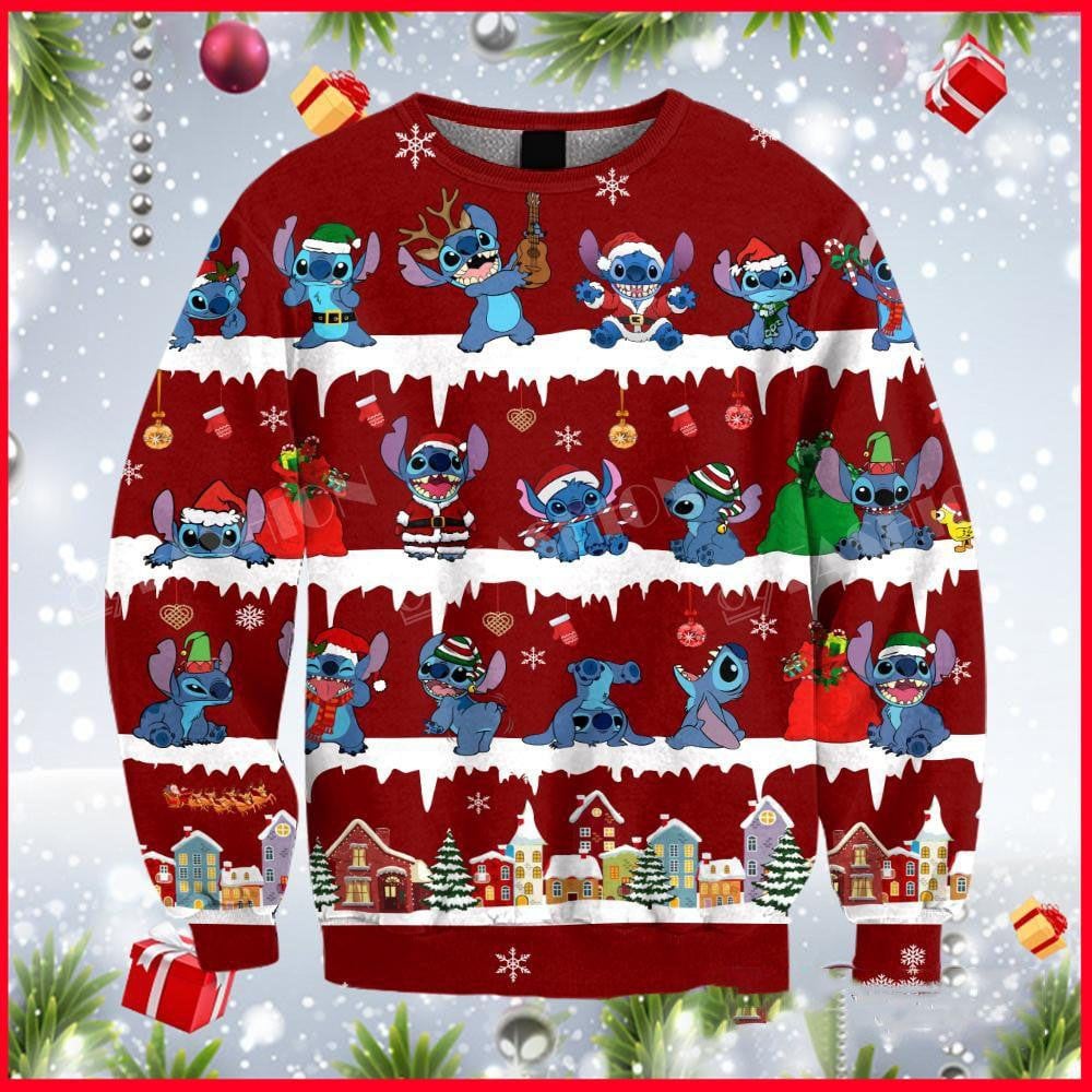 Stitch Weihnachtspullover - Lilo & Stitch Disney Ugly Christmas Sweater 1