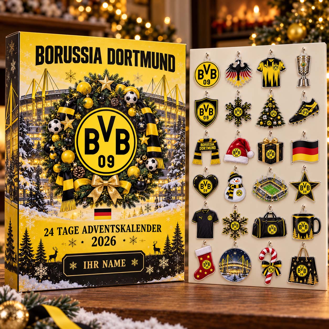 Borussia Dortmund Adventskalender - BVB Christbaumschmuck Adventskalender - BVB Advent Calendar