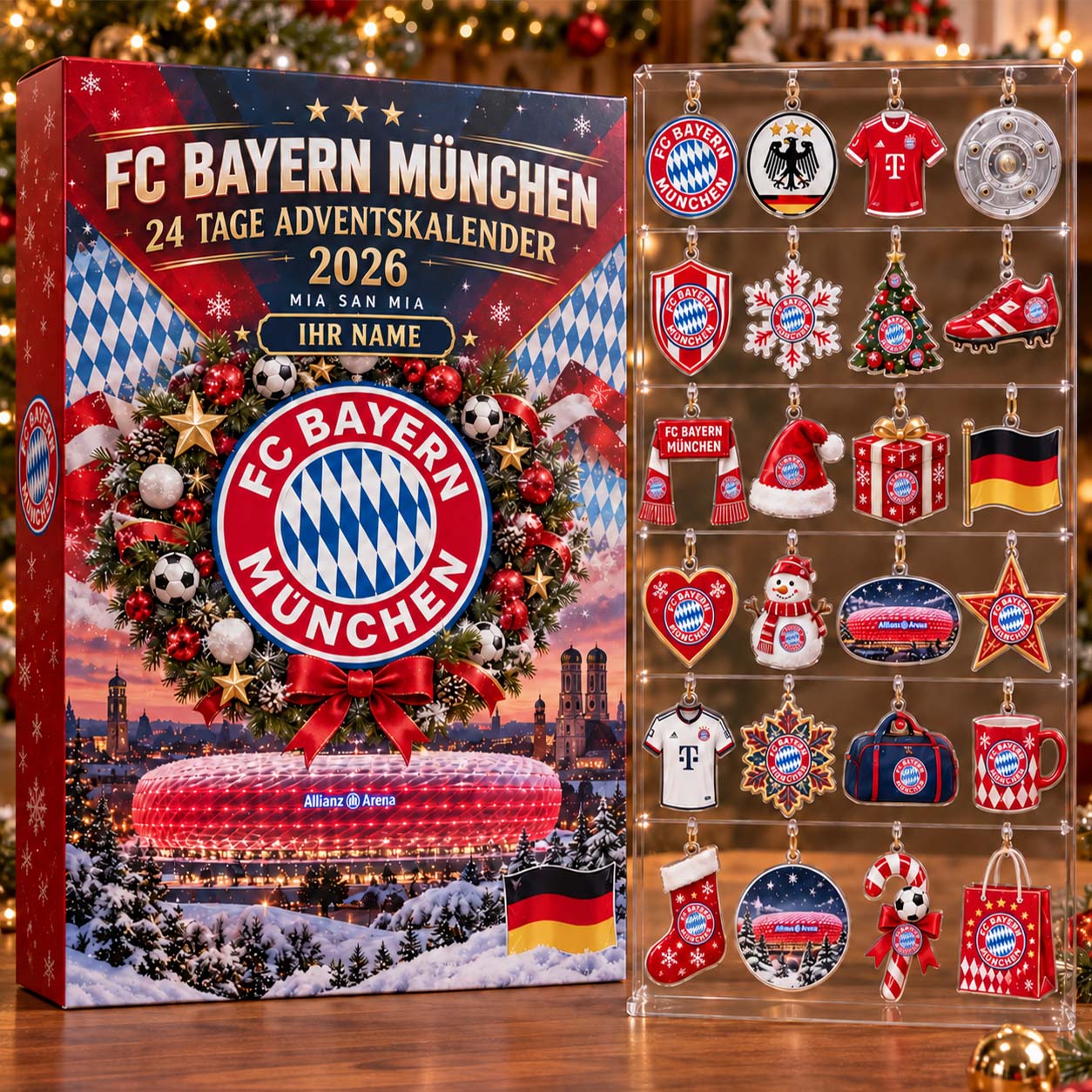 FC Bayern München Adventskalender - FCB Stern Ornamente Edition Adventskalender - FCB Advent Calendar