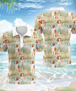 Beagle Hund Polohemd - Lustiges Tropen Kurzarm Shirt für Herren Damen