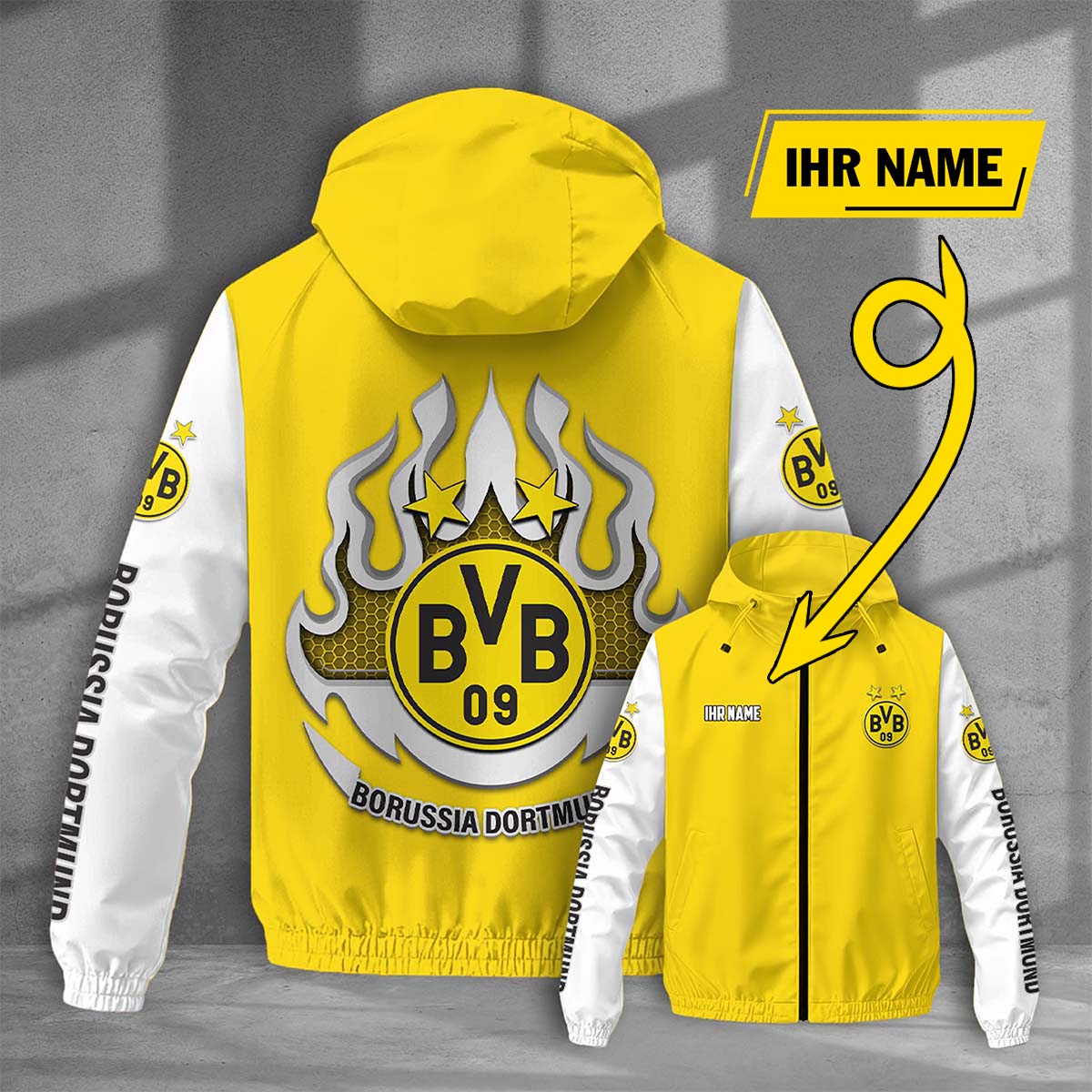 Borussia Dortmund Windjacke - BVB Windbreaker – Bild 5