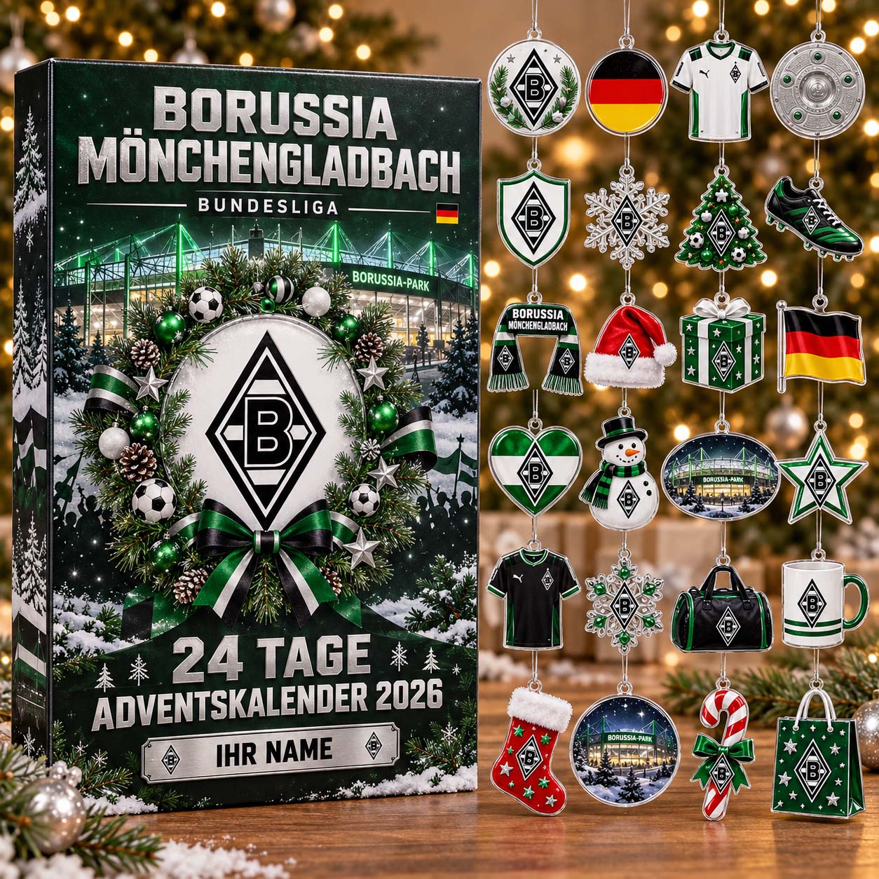 Borussia Mönchengladbach Adventskalender - BMG Christbaumschmuck Adventskalender - BMG Advent Calendar