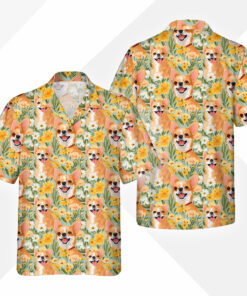 Alternative view of Chihuahua Dog Hawaiihemd - Lustiges Tropen Blumen Kurzarm Strandhemd für Herren Damen