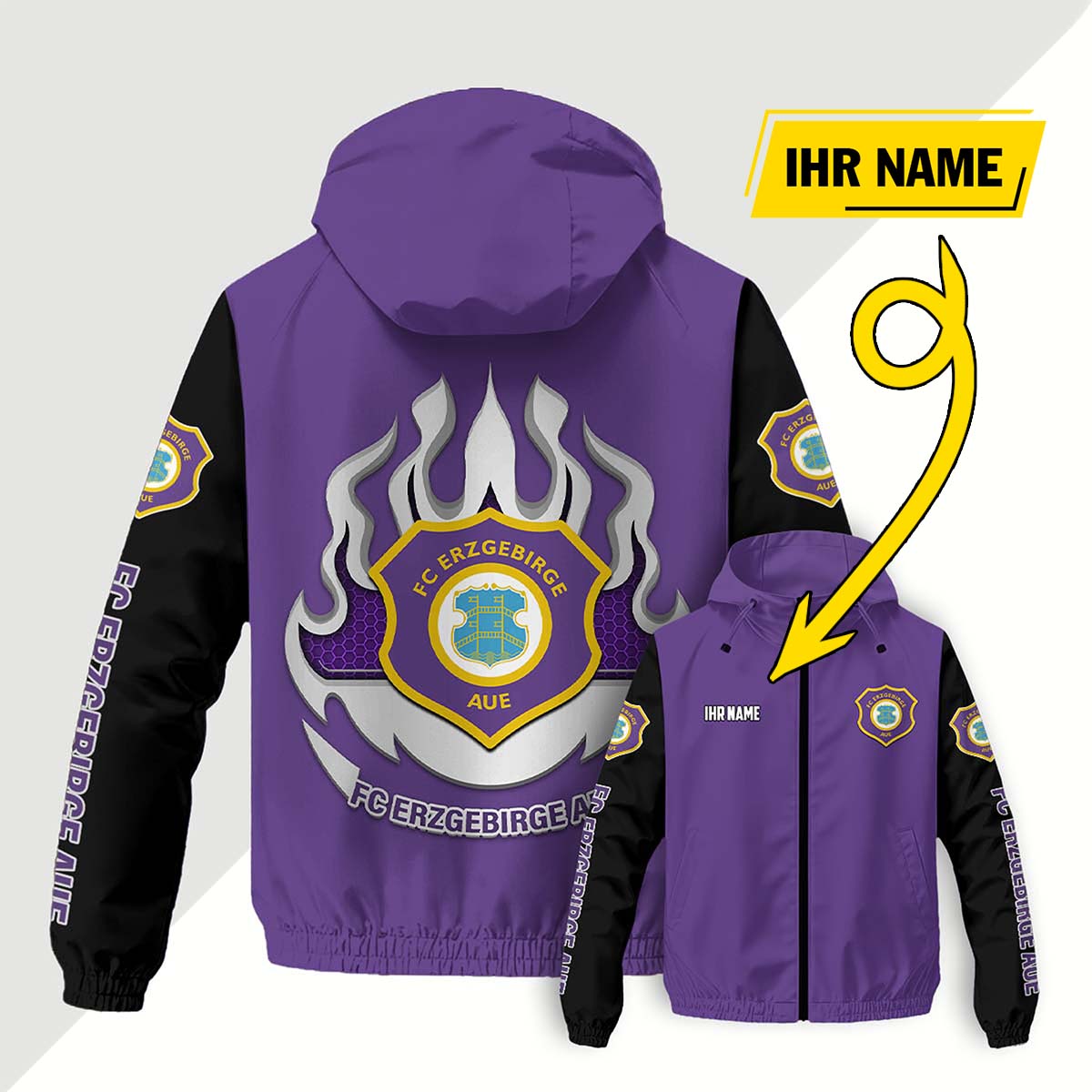FC Erzgebirge Aue Windjacke - FCE Windbreaker – Bild 4