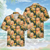 Golden Retriever Dog Hawaiihemd - Lustiges Tropen Blumen Kurzarm Strandhemd für Herren Damen