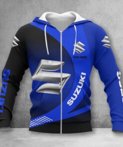 Suzuki Blue Zip Hoodie