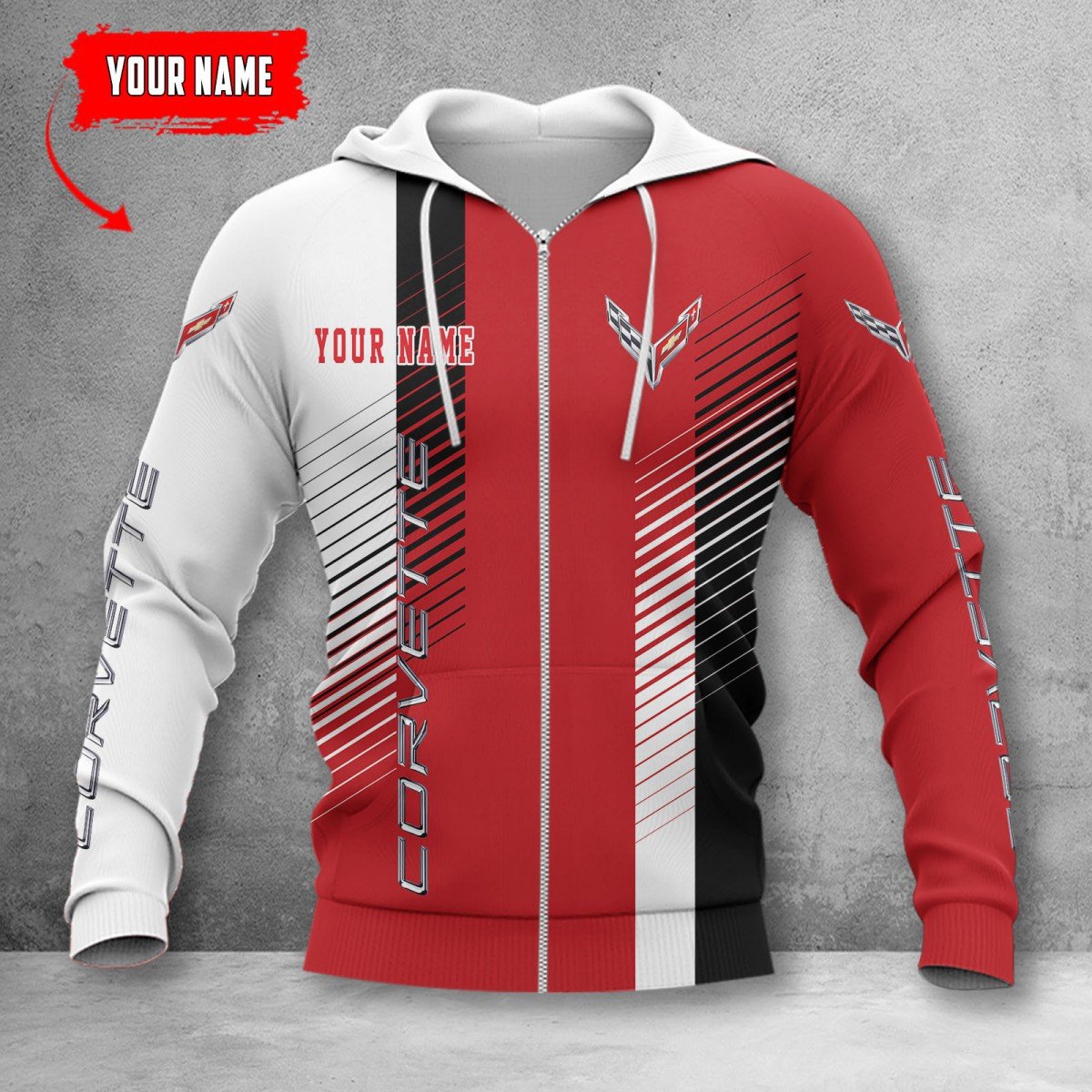 Chevrolet Corvette Zip Hoodie