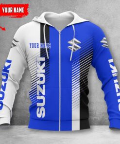 Suzuki Blue Zip Hoodie