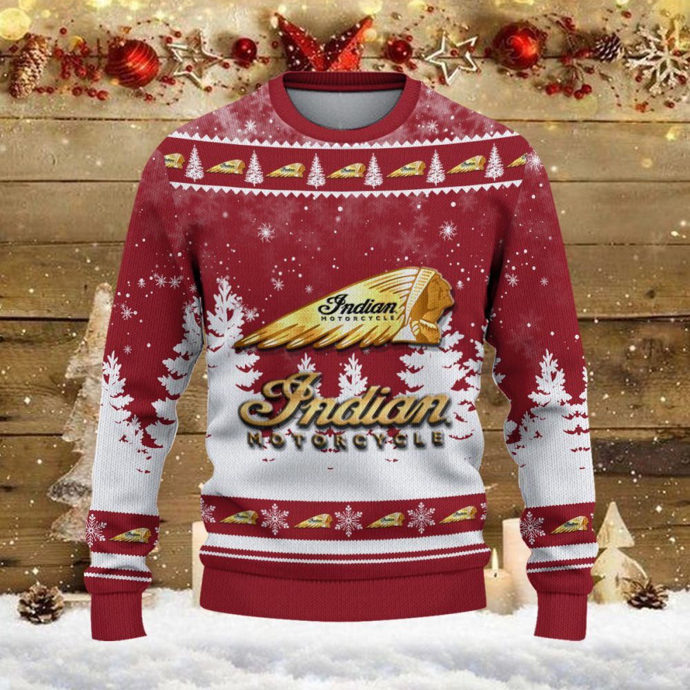 Weihnachtspullover Indian Motorcycle - Ugly Christmas Sweater – Bild 2