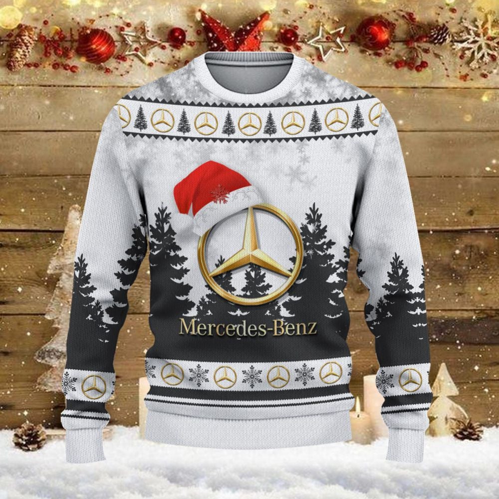 Weihnachtspullover Mercedes-Benz White – Ugly Christmas Sweater – Bild 2