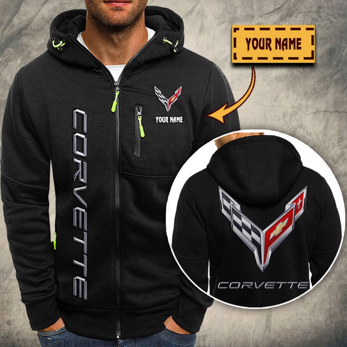 Chevrolet Corvette Kapuzensweatjacke