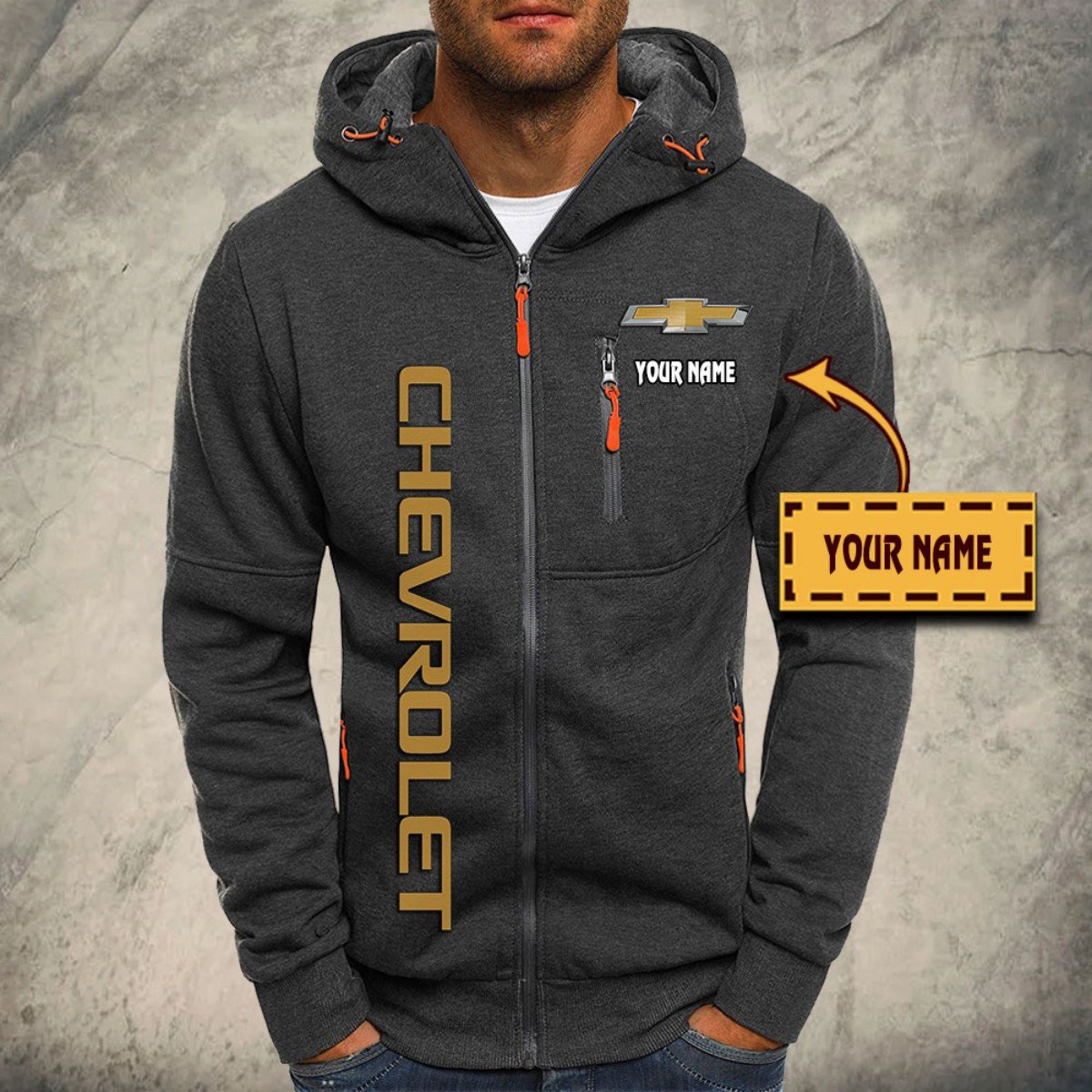 Chevrolet Kapuzensweatjacke – Bild 4