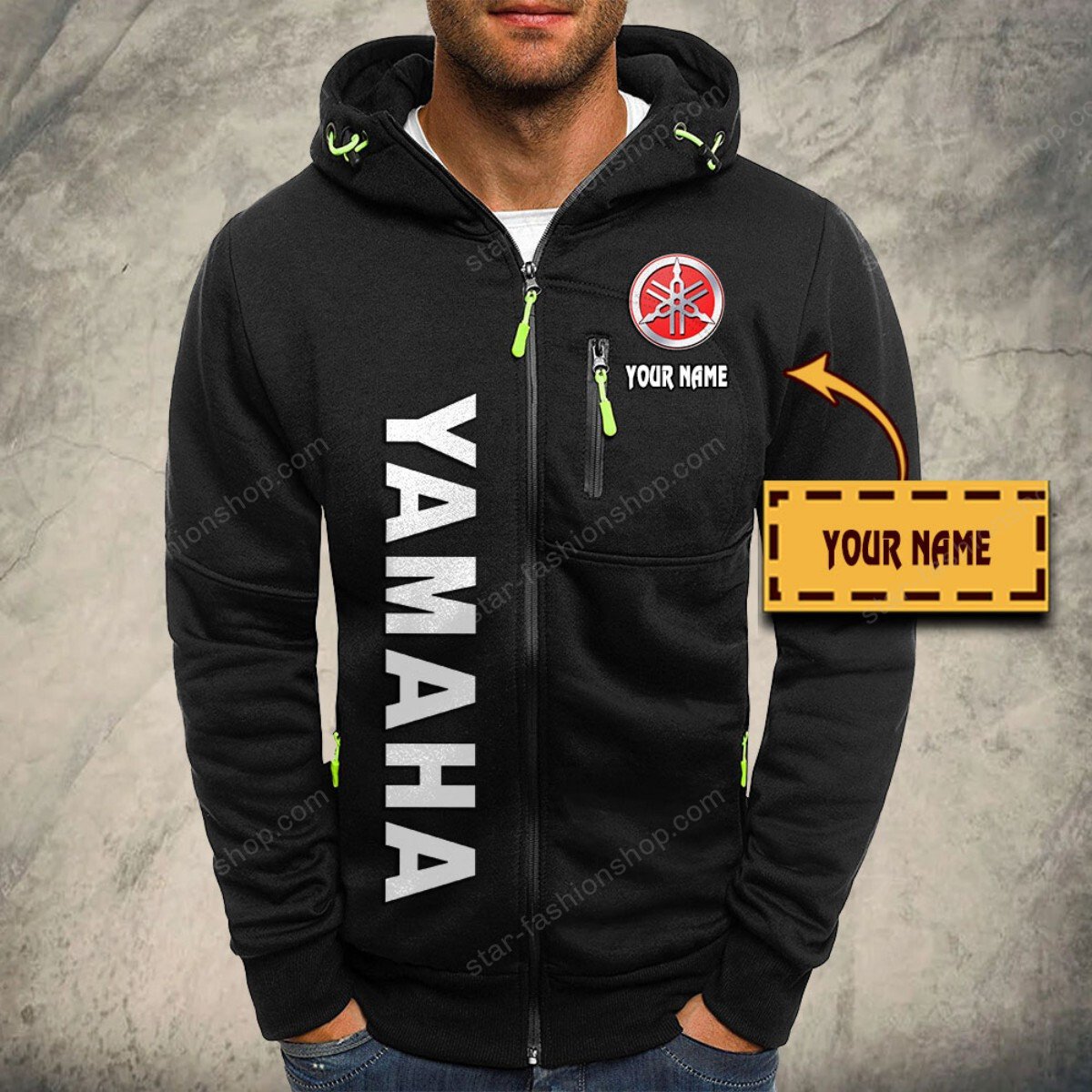 Yamaha Blue Kapuzensweatjacke – Bild 2