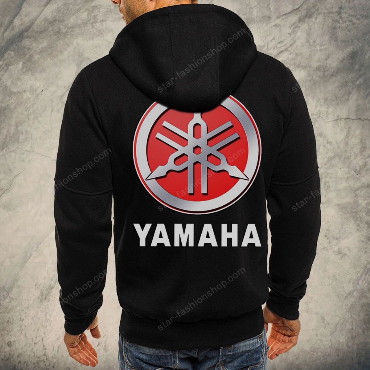 Yamaha Blue Kapuzensweatjacke – Bild 3