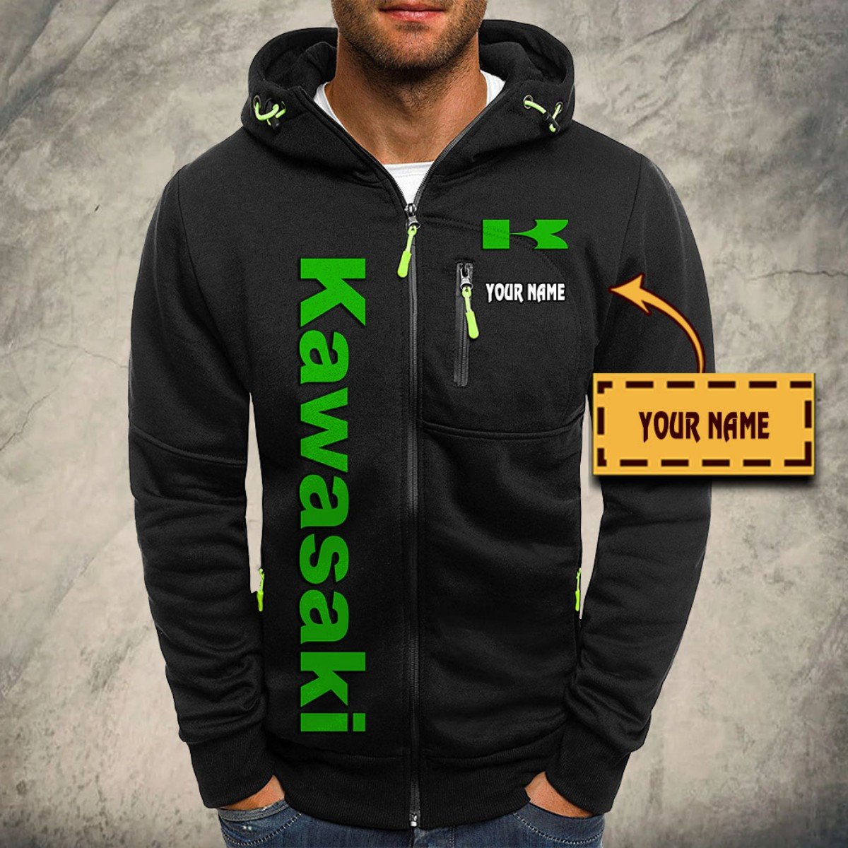 Kawasaki Kapuzensweatjacke – Bild 2