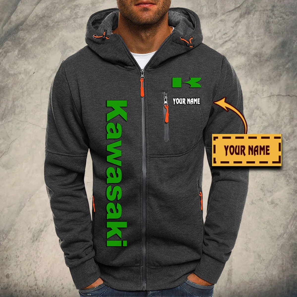 Kawasaki Kapuzensweatjacke – Bild 4