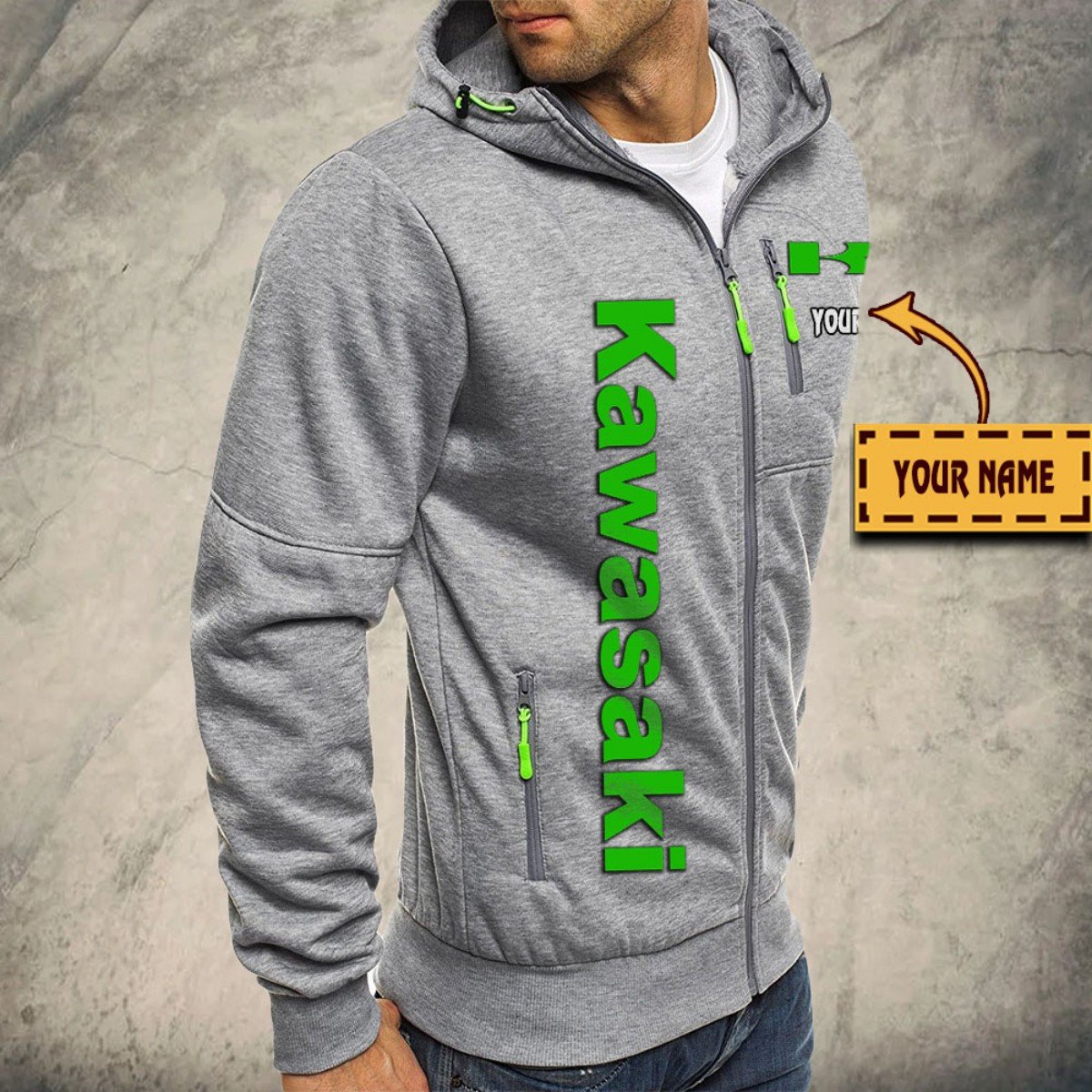 Kawasaki Kapuzensweatjacke – Bild 6