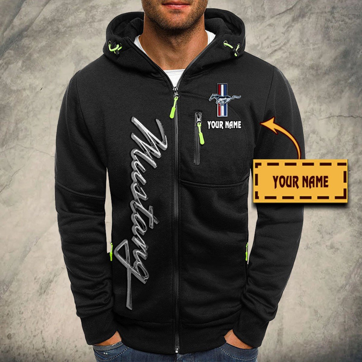 Ford Mustang Kapuzensweatjacke – Bild 2