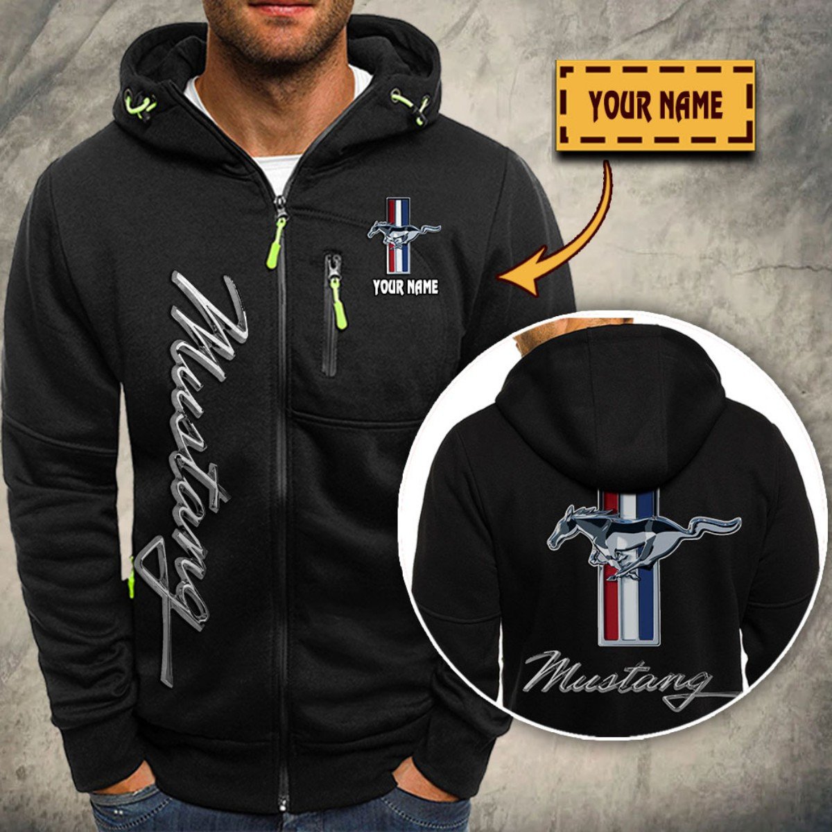 Ford Mustang Kapuzensweatjacke