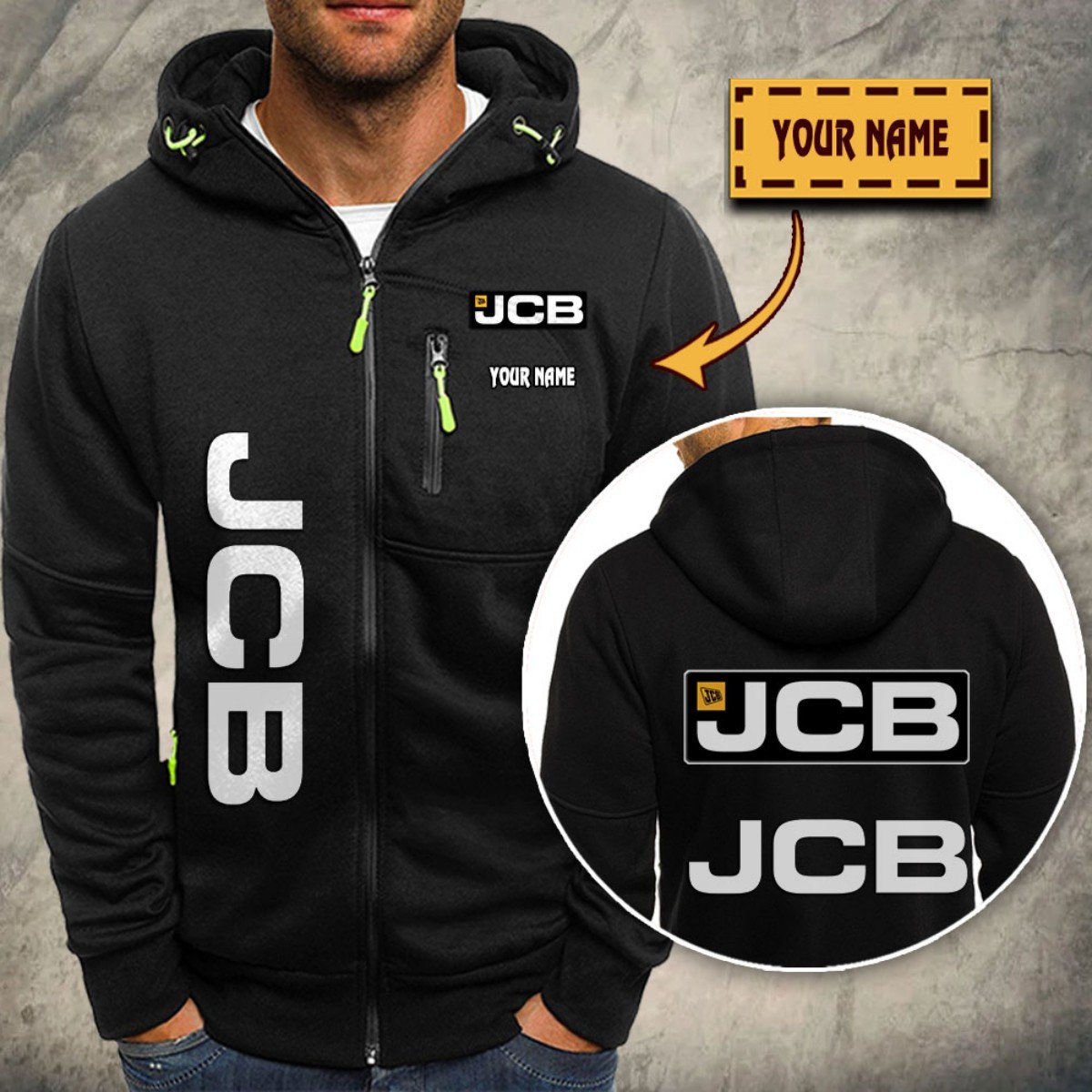 JCB Agricultural Tractors Kapuzensweatjacke