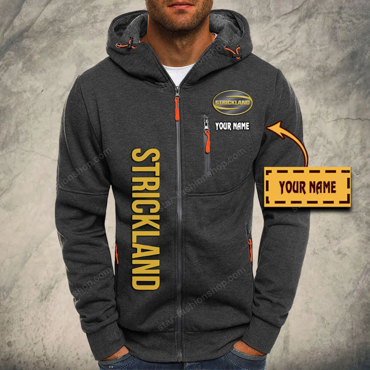 Strickland Kapuzensweatjacke – Bild 4
