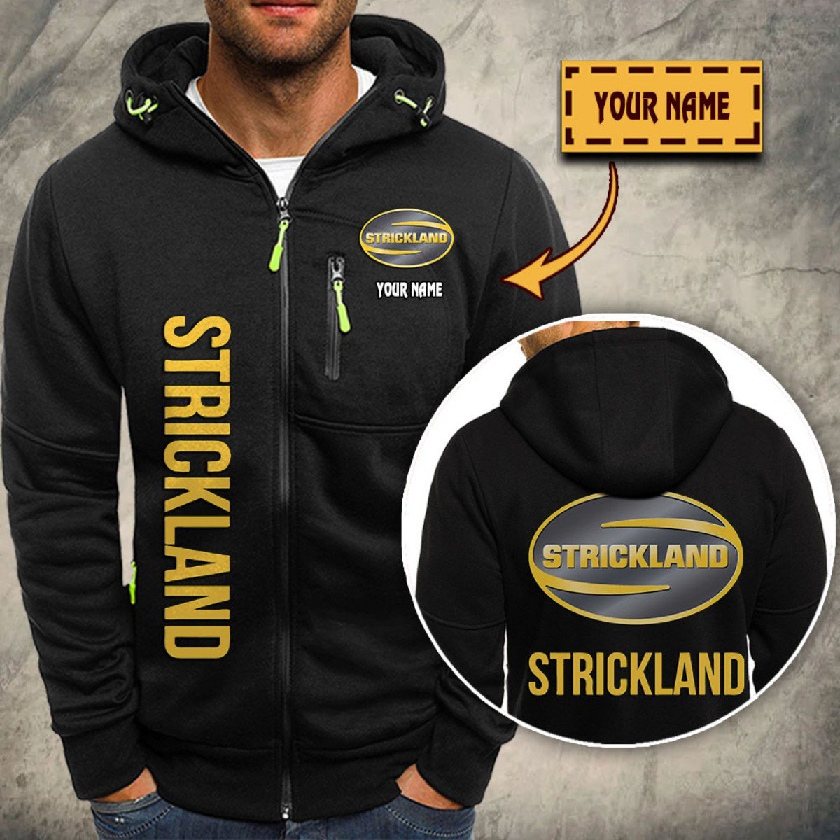 Strickland Kapuzensweatjacke