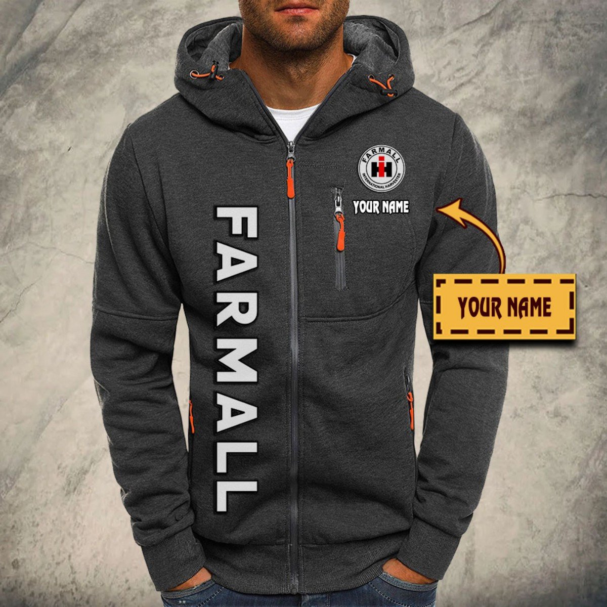 Farmall Kapuzensweatjacke – Bild 4