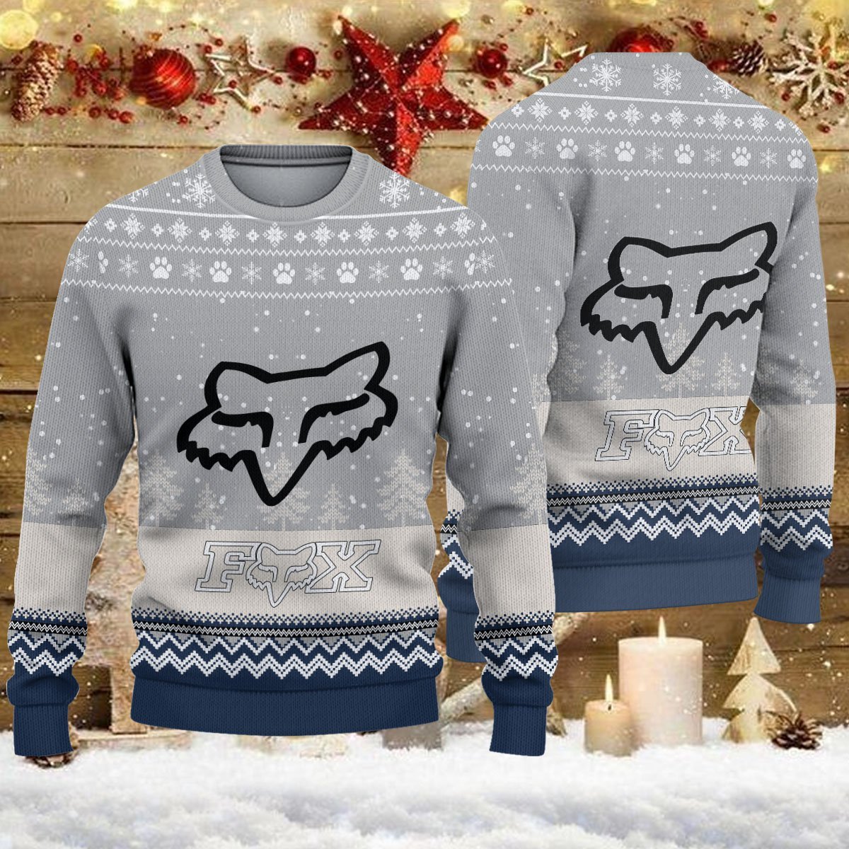 Weihnachtspullover Fox Racing - Ugly Christmas Sweater