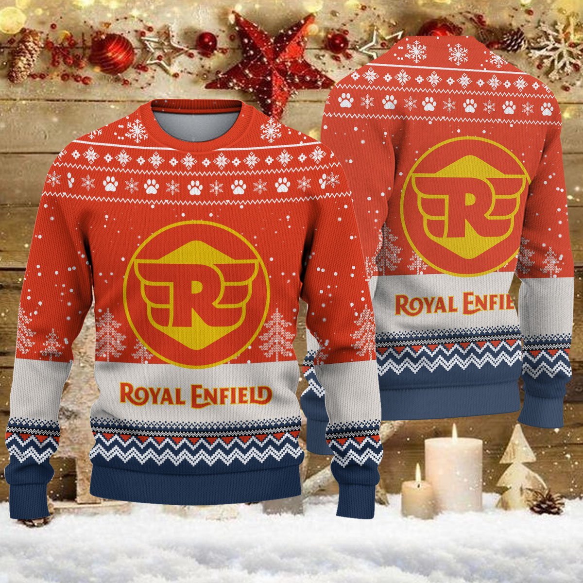 Weihnachtspullover Royal Enfield - Ugly Christmas Sweater