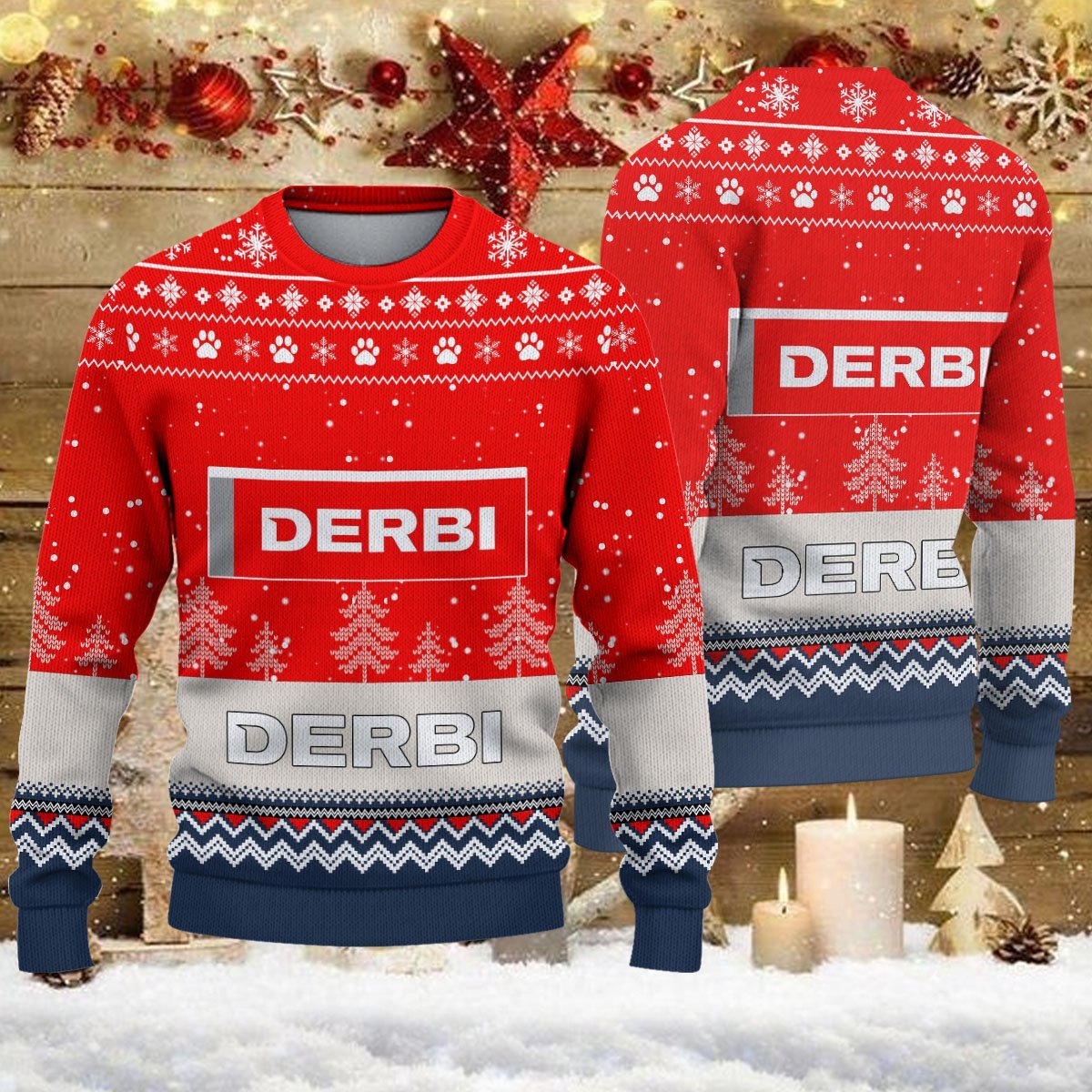Weihnachtspullover Derbi Motorcycles - Ugly Christmas Sweater