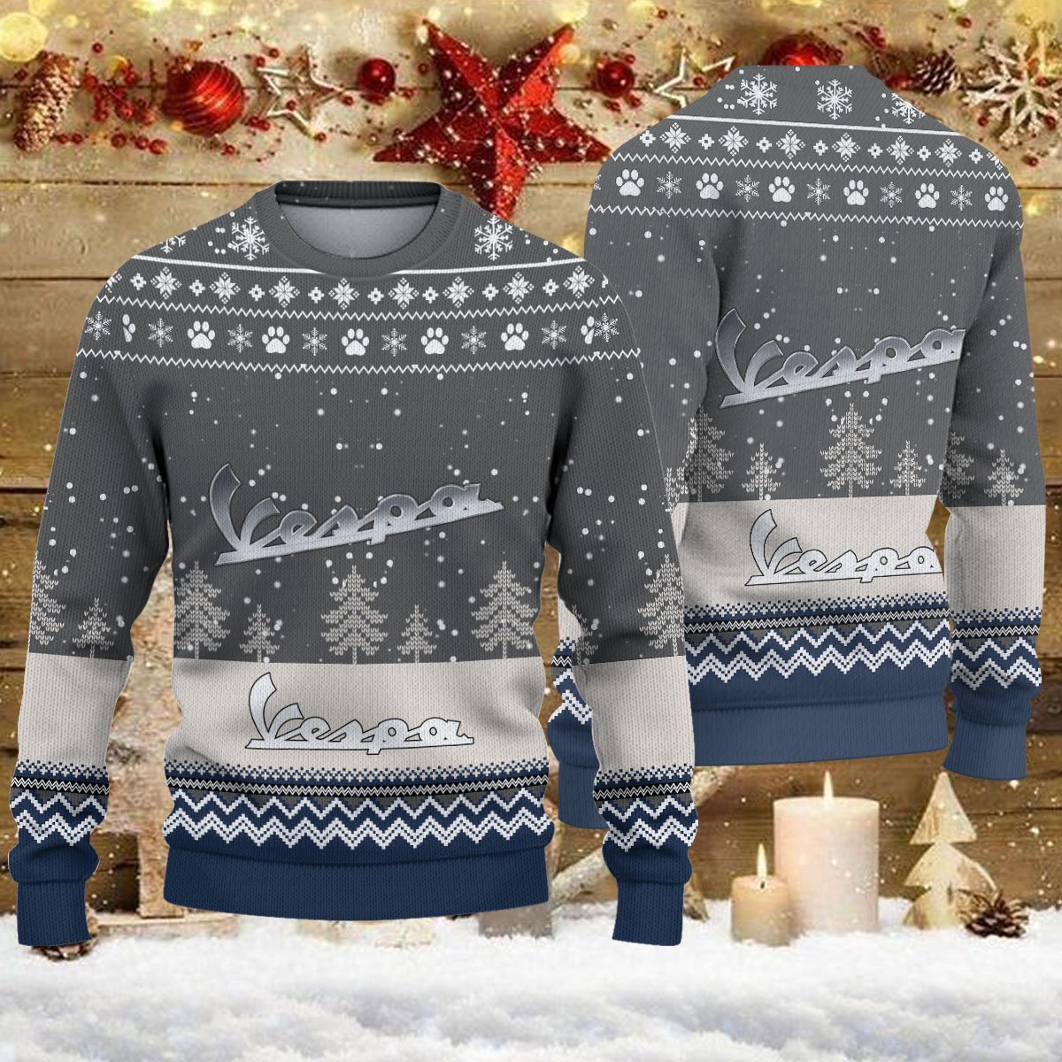 Weihnachtspullover Vespa - Ugly Christmas Sweater
