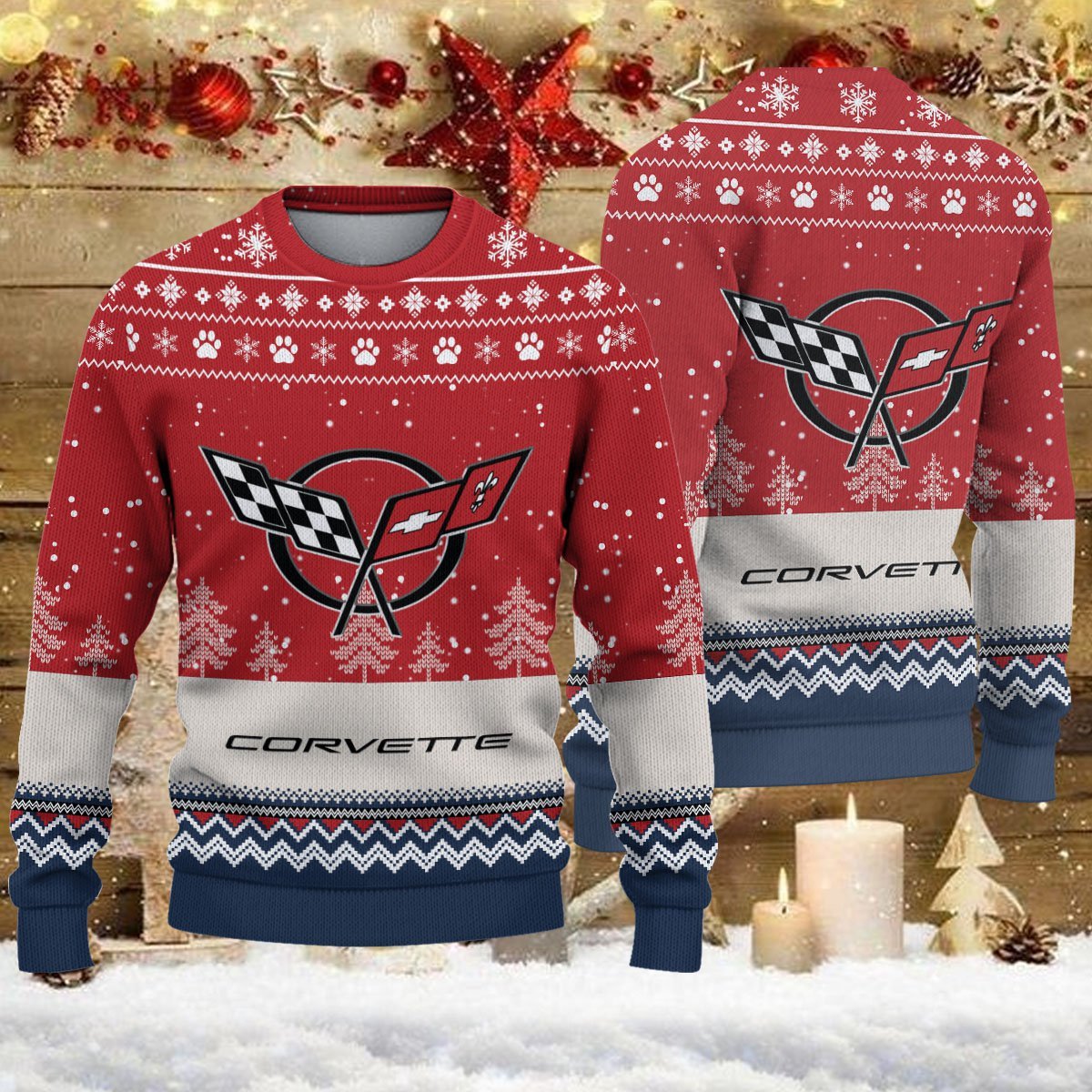 Weihnachtspullover Corvette C5 – Ugly Christmas Sweater