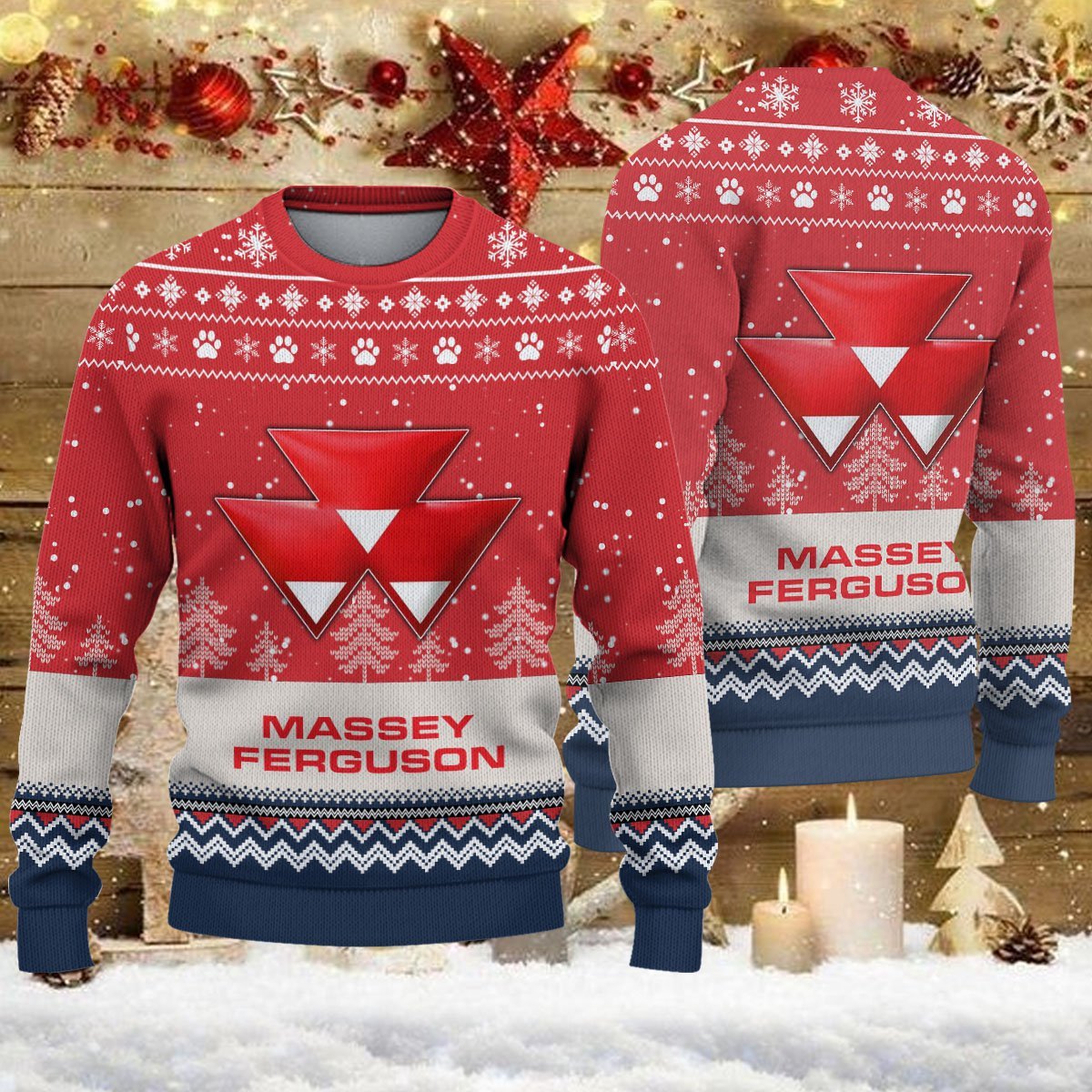 Weihnachtspullover Massey Ferguson - Ugly Christmas Sweater