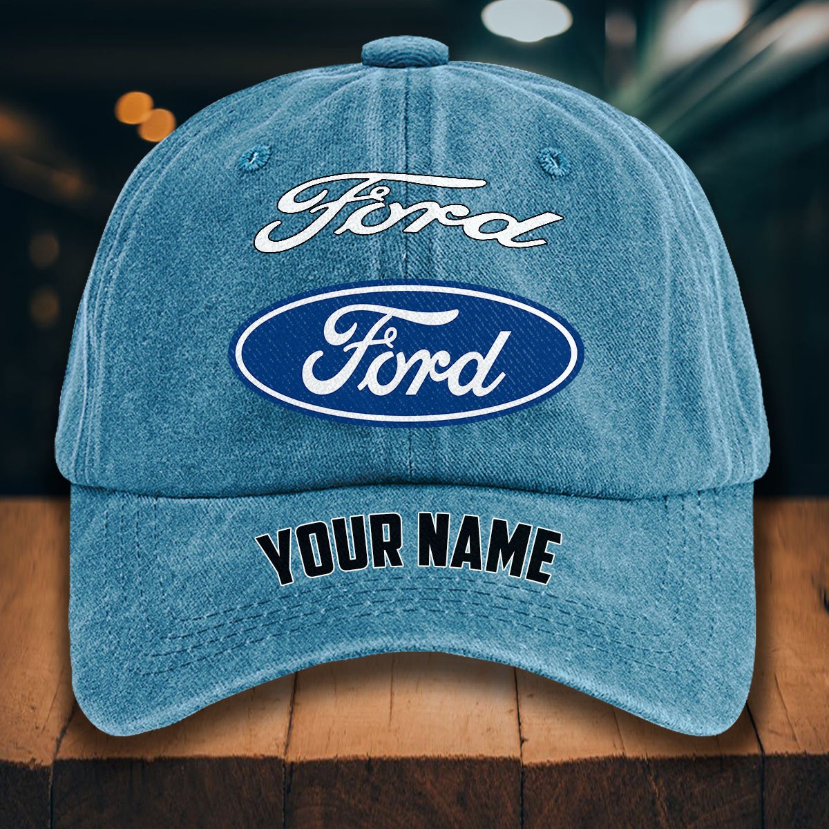 Ford Gewaschene Denim-Kappe – Bild 2