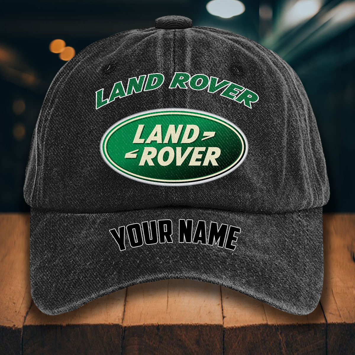 Land Rover Gewaschene Denim-Kappe