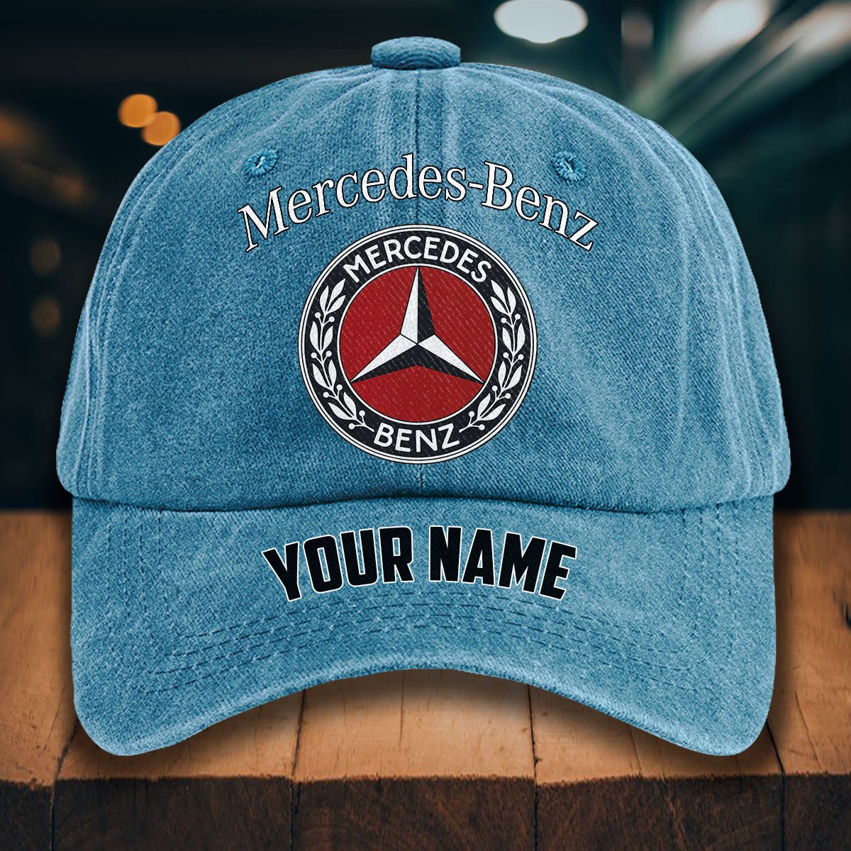 Mercedes-Benz Gewaschene Denim-Kappe – Bild 2