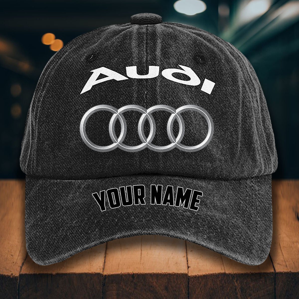 Audi Gewaschene Denim-Kappe